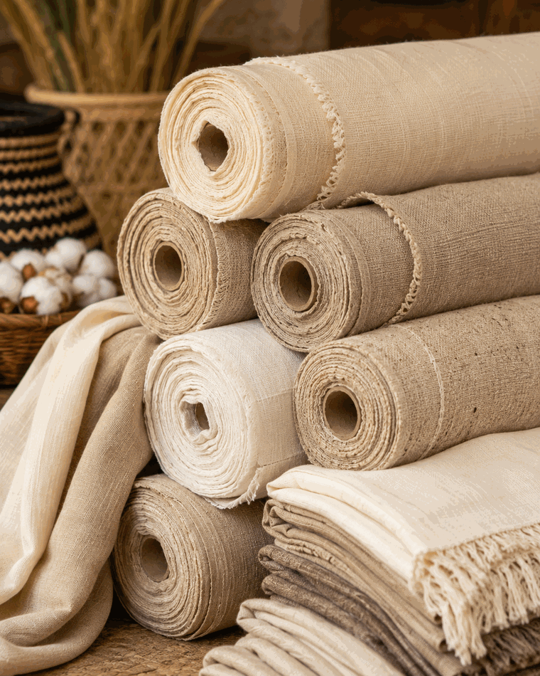 Natural fabric by the meter
